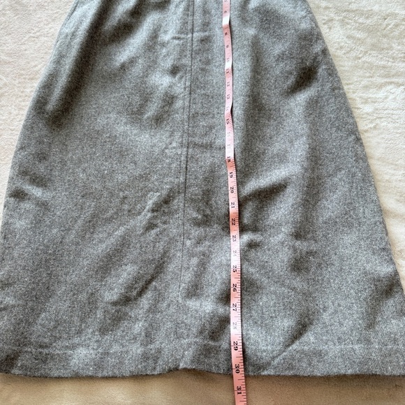 Vintage Wool Blend  Skirt Gray A Line w/ Pockets Size Medium - Picture 5 of 10